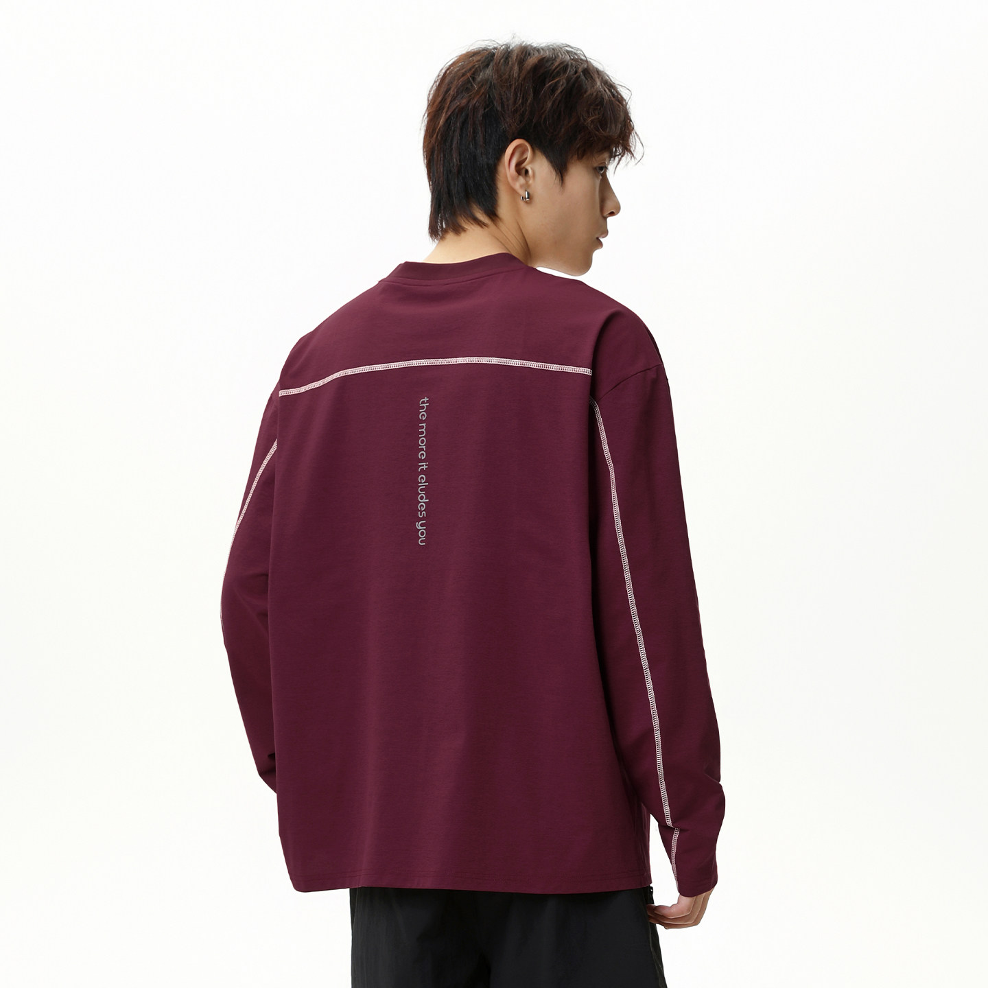 WASSUP潮牌户外运动速干骑行服撞色拼接长袖T恤春秋季新款打底衫