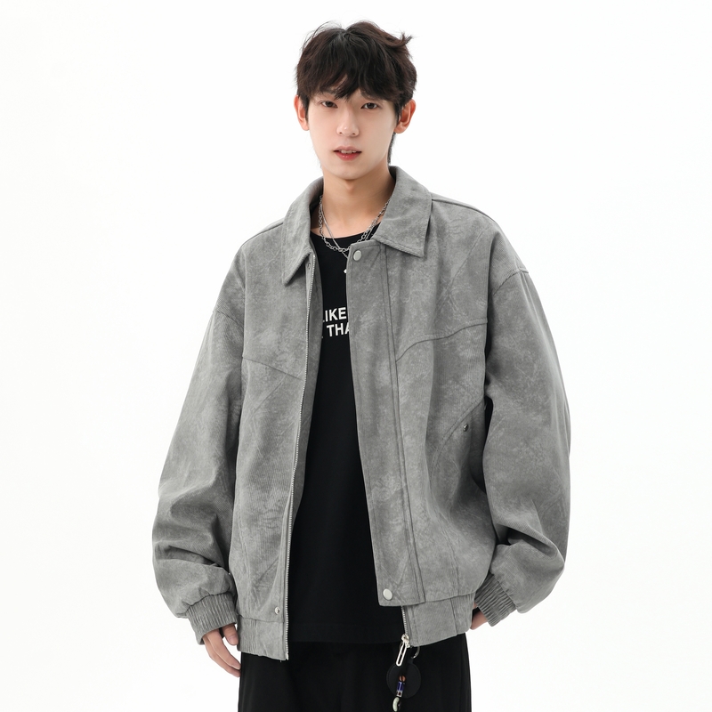 WASSUP潮牌美式复古pu皮外套男款秋冬翻领加厚机车服痞帅工装夹克