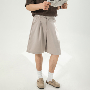 WASSUP潮牌美式阔腿五分短裤男高级感夏季新款轻熟风薄款休闲西裤