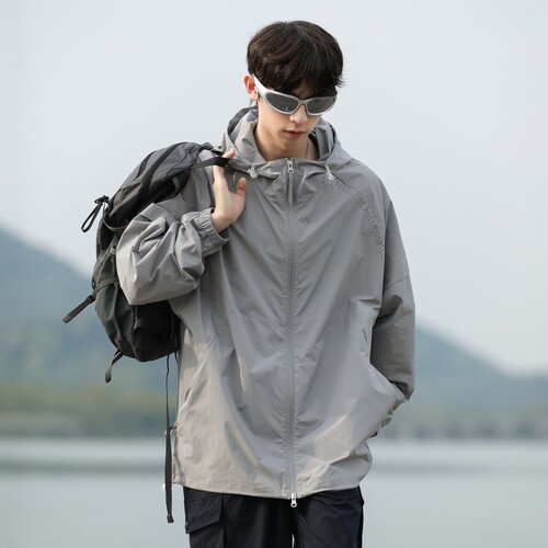 WASSUP凉感防晒服连帽夹克夏季