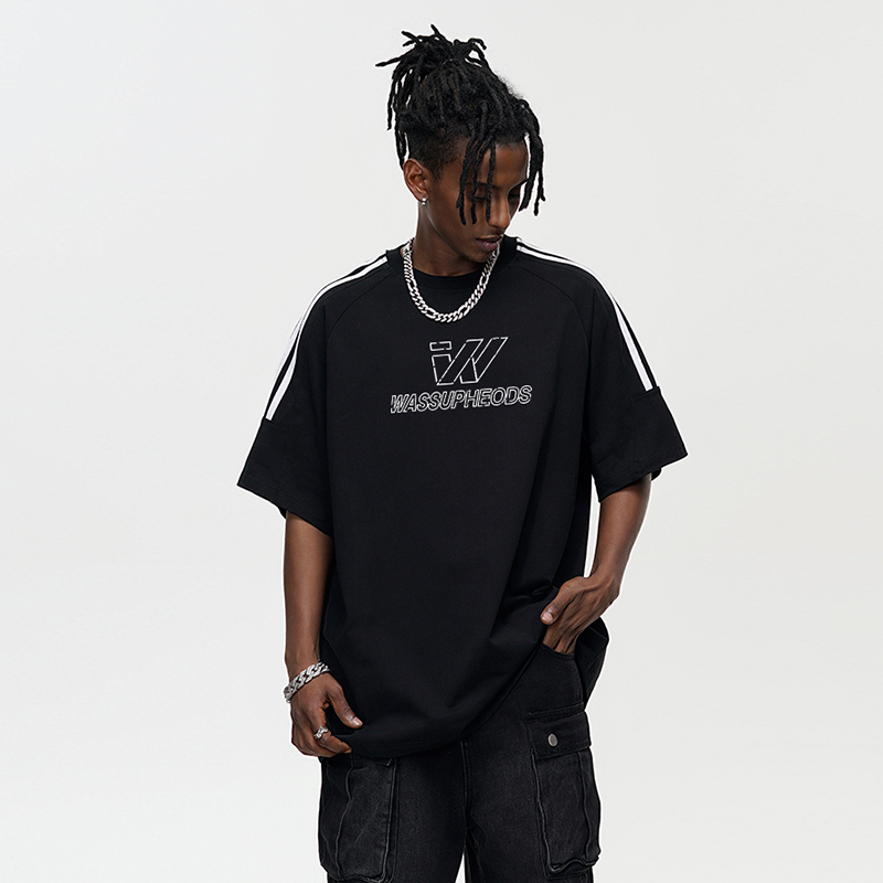 美式潮牌字母短袖WASSUPHEODS
