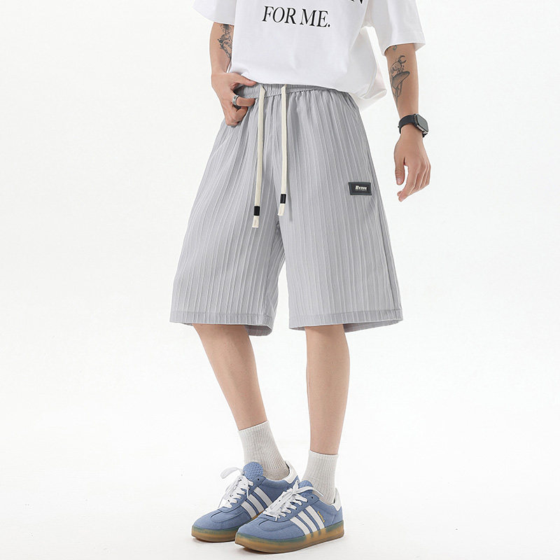 WASSUP冰丝速干短裤男夏季新款宽松直筒五分裤青少年薄款运动裤子