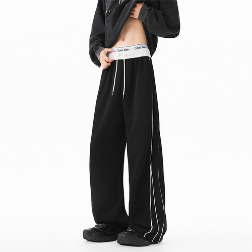 WASSUP美式街舞阔腿休闲拖地裤