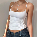 DARLINGAGA基础百搭纯色修身 吊带背心女打底外穿性感低领显瘦上衣
