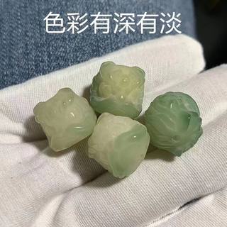 天然菩提雕刻醒狮DIY配件隔珠背云手串配件饰品风化阴皮飘花狮子