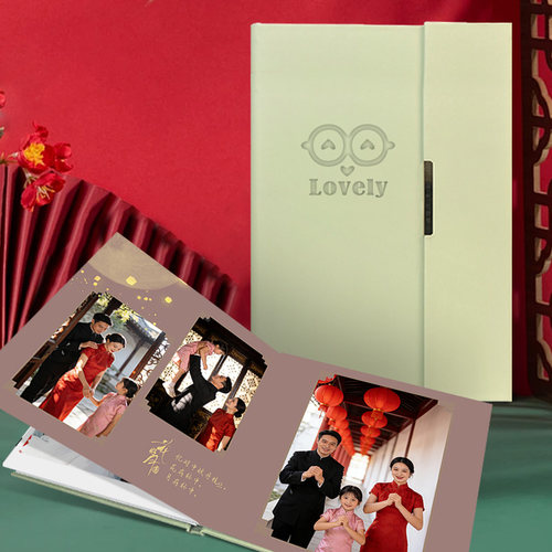 亲子写真皮面相册定制册亲子合照照片书打印成相册纪念册影集制作