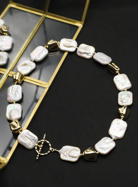 巴洛克珍珠项链女天然小众设计串珠锁骨脖颈链复古ins风原创饰品