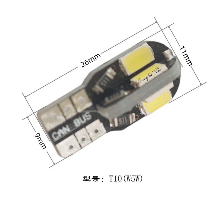 자동차 인테리어 LED 독서 등 T10|W5W 화이트 따뜻한 화이트 아이스 블루 핑크 퍼플 4W 폭 번호판 도어 측면 조명 수정