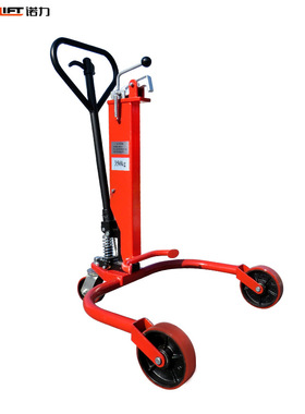 商品翻新诺力油桶搬运车 鹰嘴式铁桶运输叉车油桶手推车350KG夹桶
