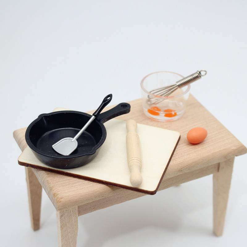 Dollhouse仿真立体微缩食玩厨房用具杉模型diy娃娃屋摆设配件道具