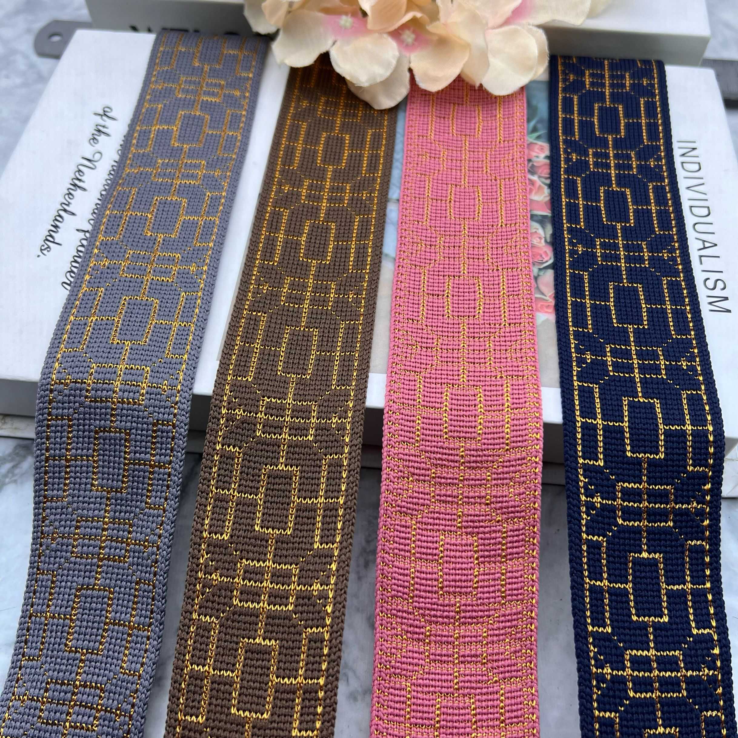 黑白diy加宽小金线服装编织带