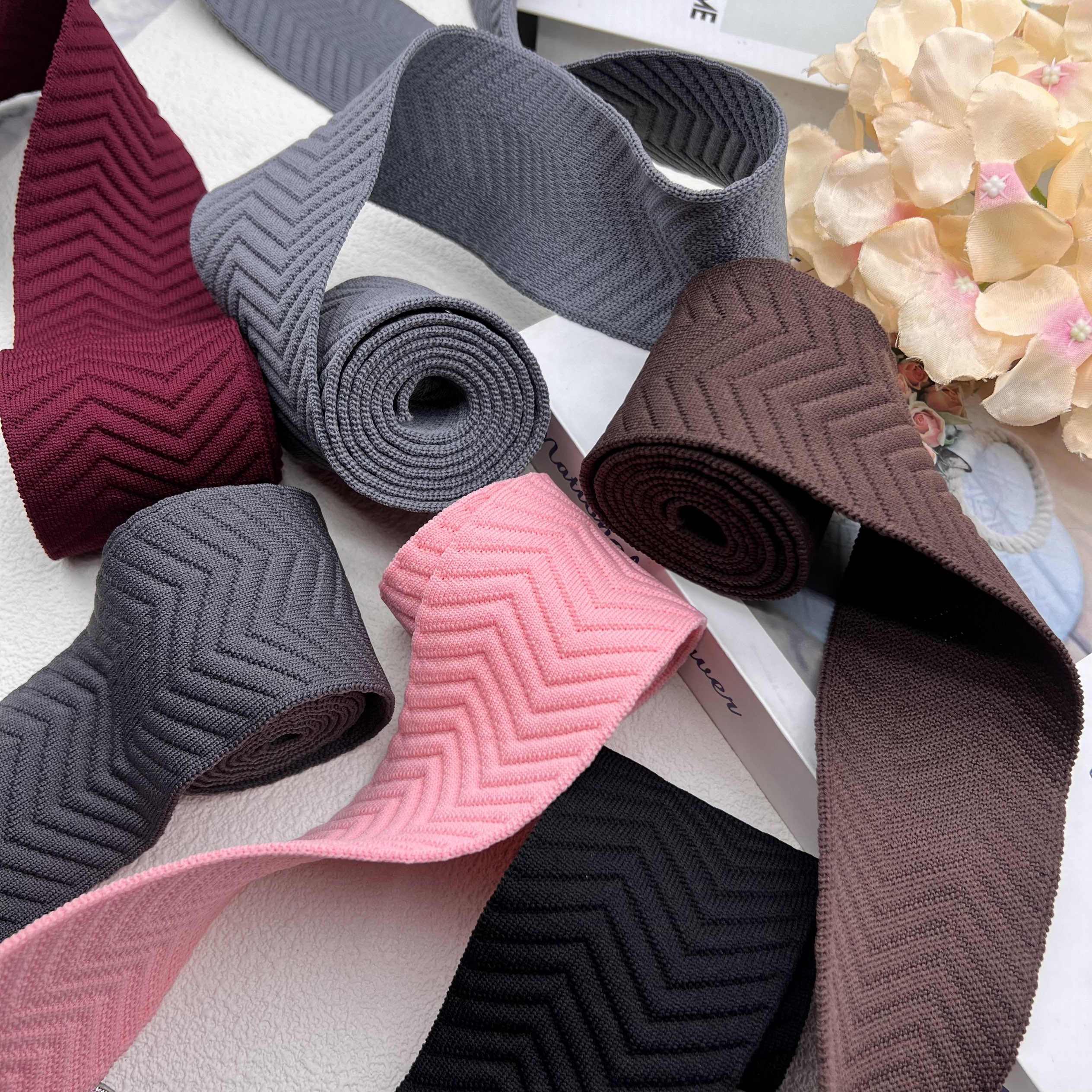 加厚加宽羽绒服毛衣 裤侧边条服装辅料装饰带包边条花边针织带冬