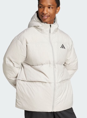 Adidas 男子简约百搭连帽防风保暖运动羽绒服 JG5940 5941 JM4625