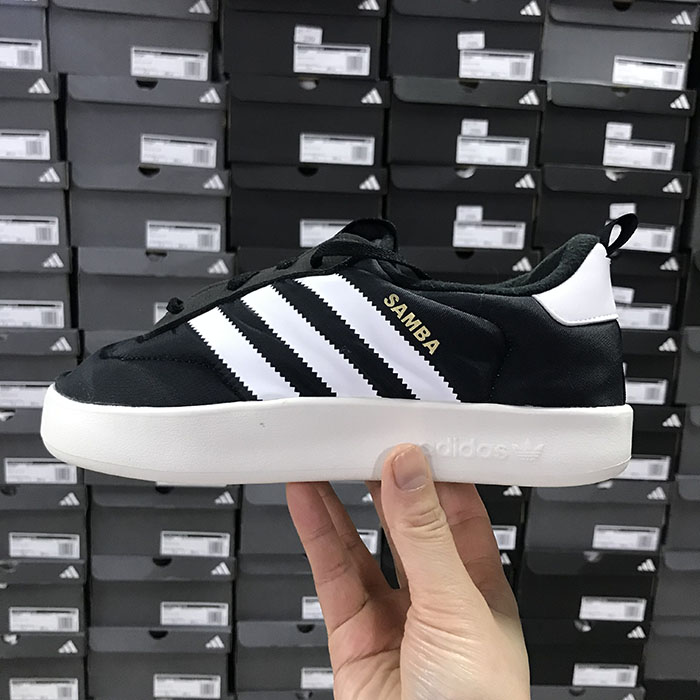 Adidas三叶草SAMBA HOME 儿童软底保暖板鞋面包鞋 IE6537 IH0266
