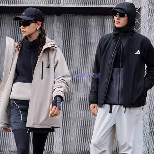 Adidas 男子三合一加绒内胆连帽运动夹克外套 JM9140 9141 9143