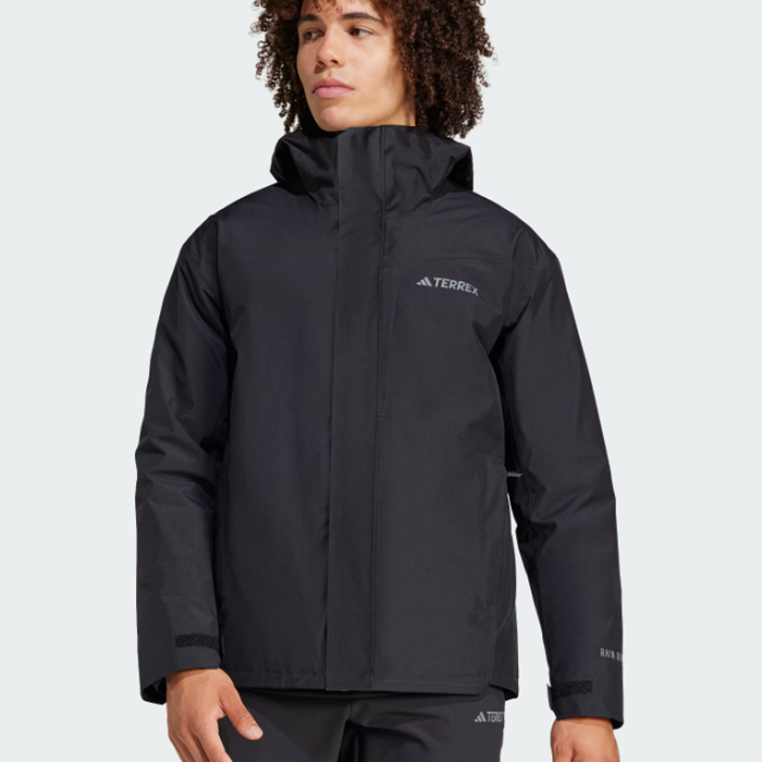 Adidas 男子户外三合一可拆卸鹅绒内胆羽绒服 IL8972 IX5618 7937