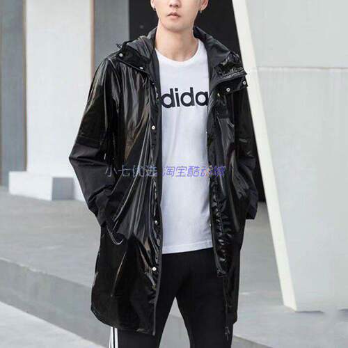 Adidas男子连帽风衣夹克外套