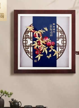 铜礼阁足金金箔桃李满门摆件