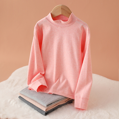 儿童高领打底衫纯棉秋冬长袖T恤