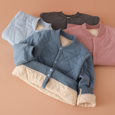 秋冬季儿童校服神器夹棉羊毛男女童棒球服外套加厚保暖内胆棉衣