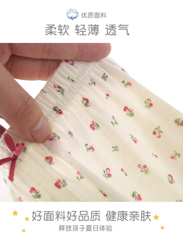 Летнее тонкое средство от комаров, хлопковые штаны для девочек, подходит для подростков