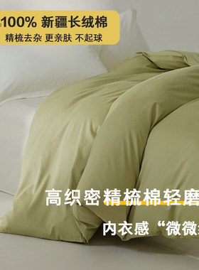 微绒感全棉碳素轻磨毛被套