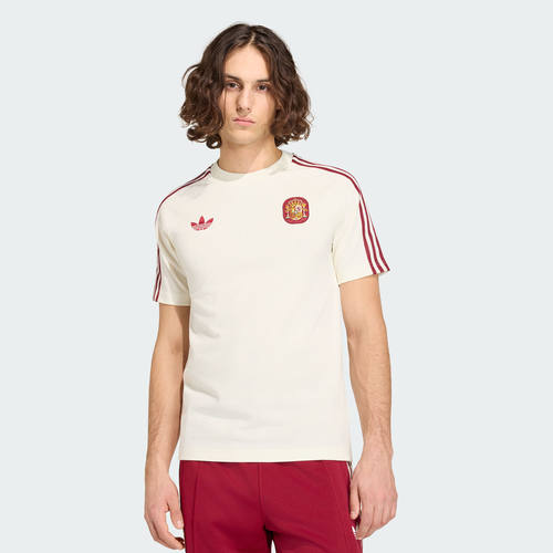 Adidas/阿迪达斯正品西班牙队复古足球休闲文化修身短袖T恤JZ2256