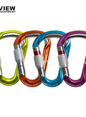 GVIEW旗云 C285 FIRE HYBRID攀岩登山高空作业梨型自动主锁H锁