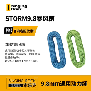 进口SingingRock索乐克STORM暴风雨9.8mm动力绳户外攀岩登山装备