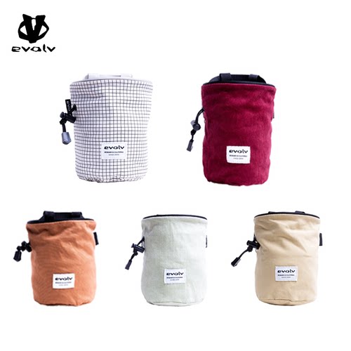 EVOLV 26新款难度专用镁粉袋复古灯芯绒款攀岩腰包健身便携挂绳