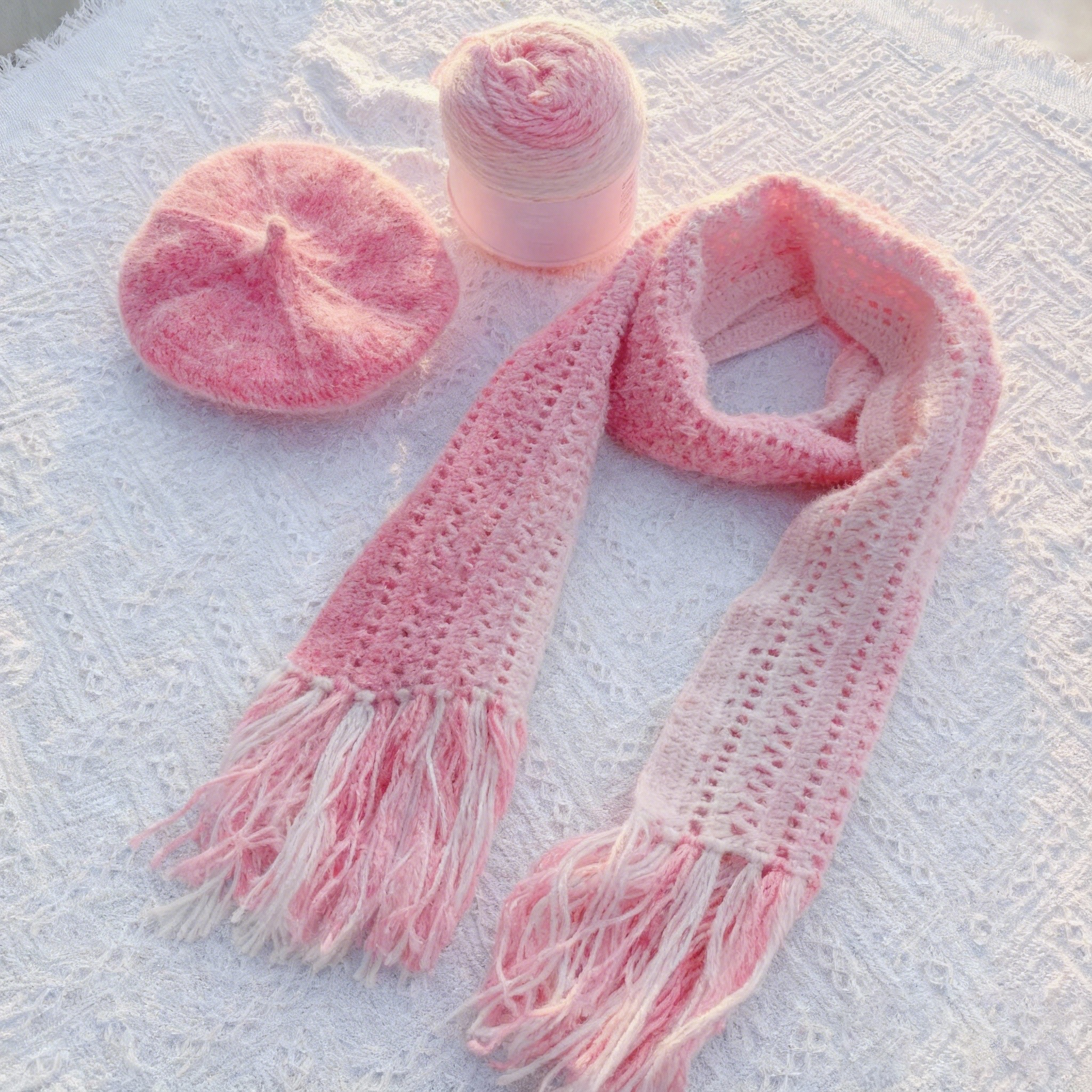 围巾毛线手工diy渐变色彩虹雪妃尔羽毛渐变色蛋糕线手织围脖柔软