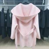 连帽宽松版 现货大连nss秋冬现货中长款 女装 双面羊绒大衣羊毛呢外