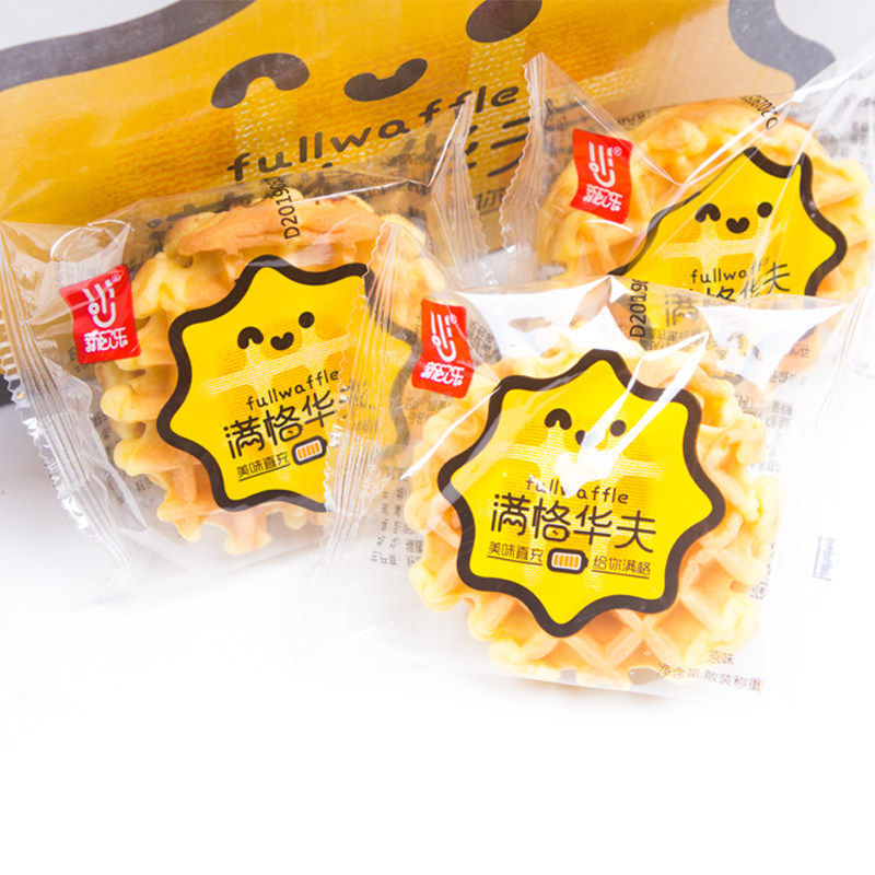 新日期7月满格华夫软华夫饼原味营养早餐面包代餐休闲零食品糕点