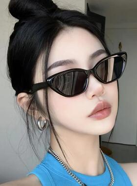 2025新款猫眼墨镜高级感方圆脸显瘦气质欧美太阳眼镜自拍超绝美