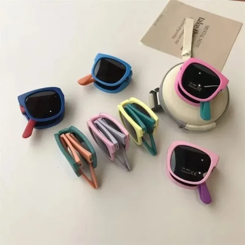 2025新款折叠儿童镜【六一儿童礼物太阳镜】防紫外线炫彩可爱