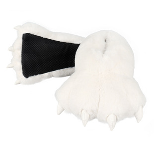 新疆包邮毛绒熊爪拖鞋熊掌秋冬室内熊爪子鞋动物家居防滑保暖棉拖