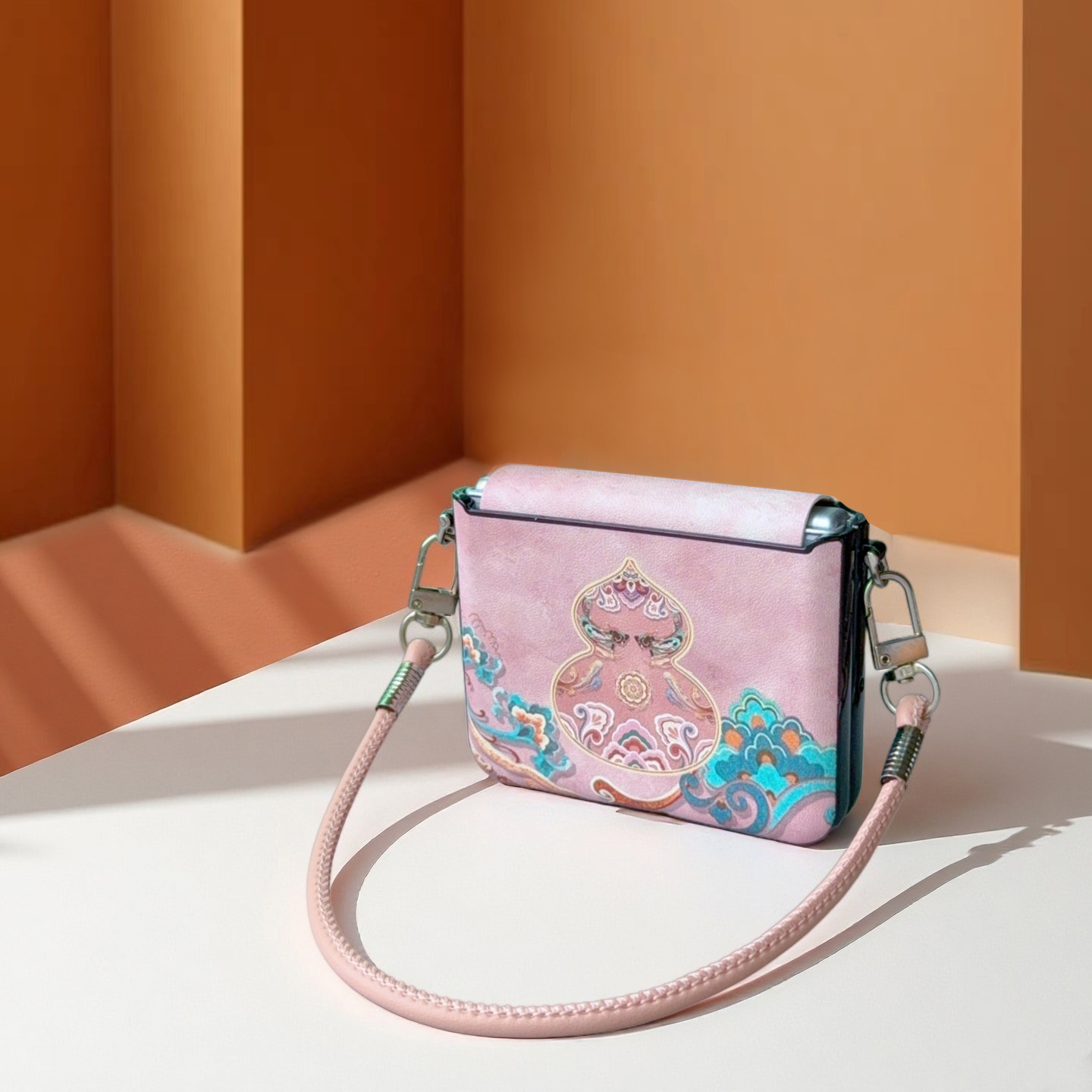 敦煌风适用华为purax手机壳典藏版高级女款手提链挂绳荣耀vflip2折叠屏新款保护套pocket2长背链中轴全包防摔