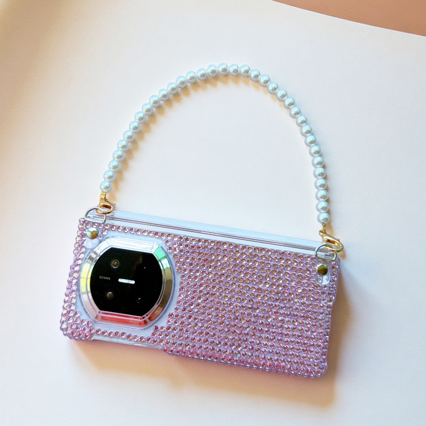 适用荣耀magic V6手机壳女款高级闪钻全包中轴手提链华为matex7折叠屏保护壳matex6x5气质oppoN6新款带前框膜