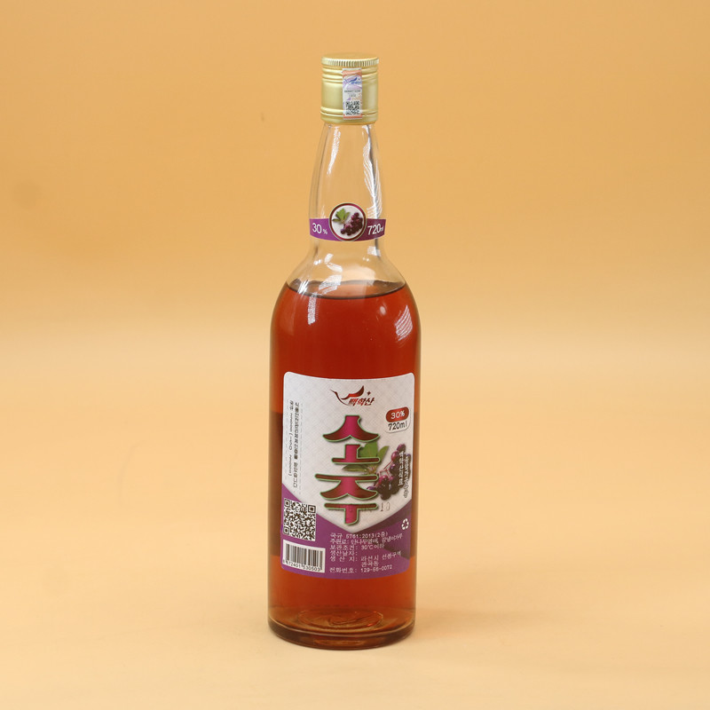白鹤山不老梅烧酒720ml朝鲜原装进口酒陈酿玻璃瓶过年送礼平壤开