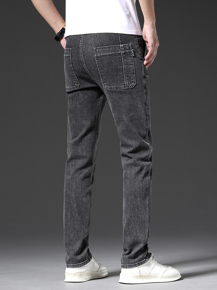 SPRING MENS PANTS MULTI-POCKET MENS JEANS STRETCH LOOSE STRAIGHT MENS TROUSERS DOUYIN POPULAR TRENDY MENS PANTS