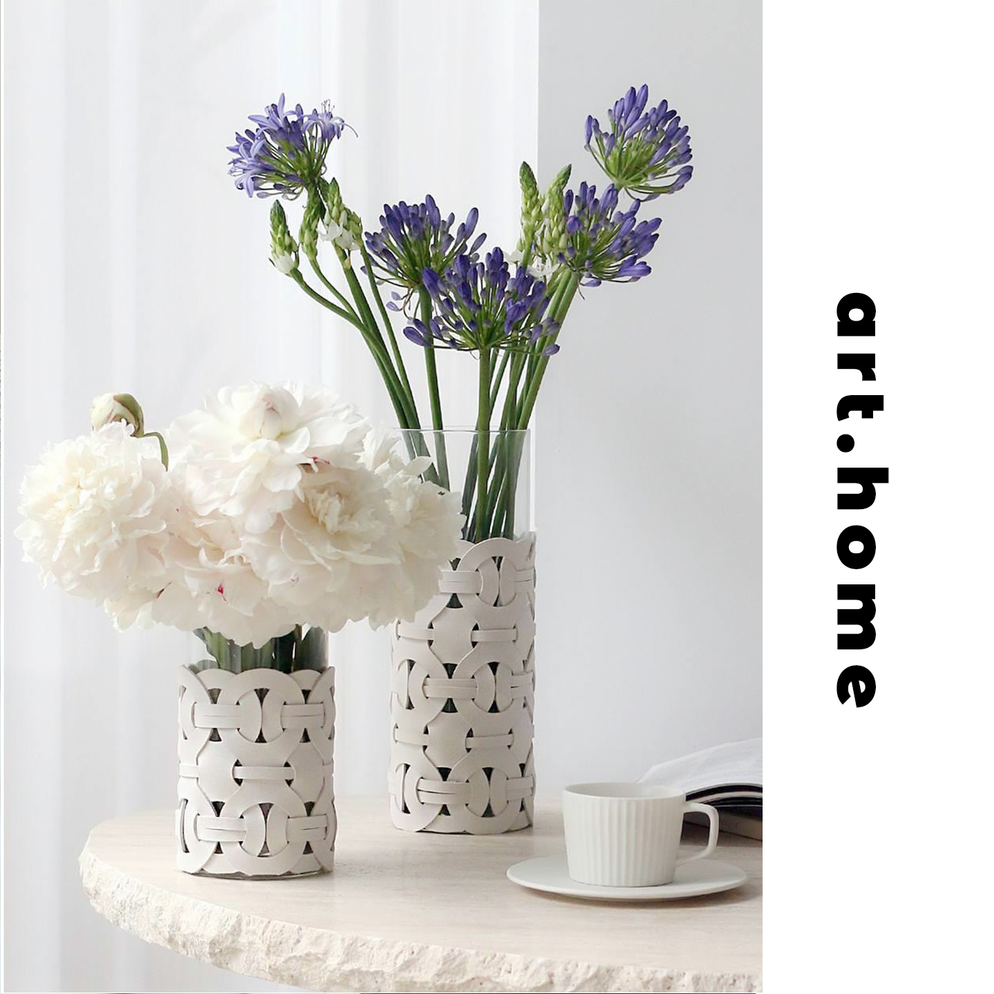 北欧直筒玻璃花瓶摆件