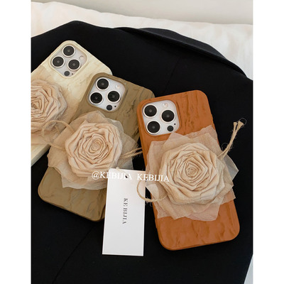 复古干枯玫瑰软壳防摔适用于苹果17promax16/15/14手机壳