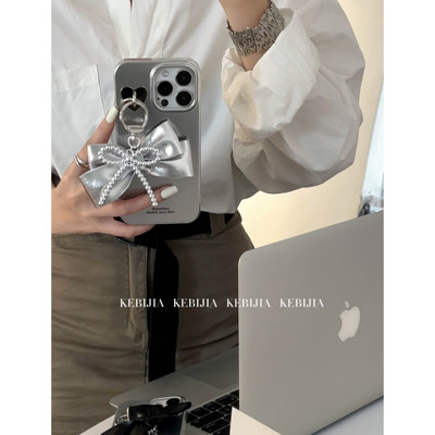 ins高级甜酷蝴蝶结电镀壳防摔适用于苹果17promax16/15/14手机壳