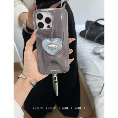 ins小众高级冷淡爱心渐变防摔适用于华为苹果17promax16/15手机壳