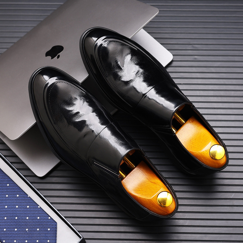 真皮商务休闲鞋一脚蹬软底皮鞋男士透气舒适百搭套脚懒人鞋爸爸鞋