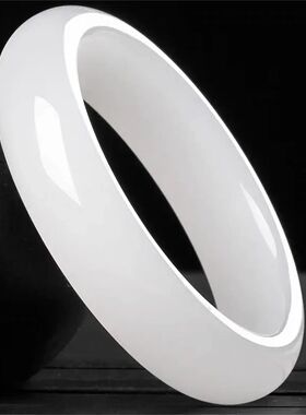 新疆白玉手镯少女款玉镯子金丝玉玉石昆仑玉女款玉器