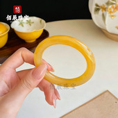 黄翡黄龙玉手镯鸡油黄玉石镯子货玉镯玉镯女款 镯子