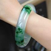 天然缅甸冰种飘花玉手镯女款 带 特级玉石玉镯子特价