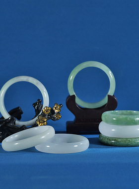 四会御美翡翠货玉石真品飘花手镯玉镯子珠宝冰种糯种工厂节日礼物