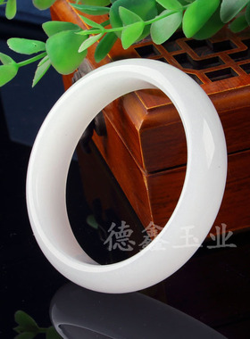 白金丝玉手镯圆条天然新疆白玉手镯卡瓦石白月光玉镯细圆条美人镯